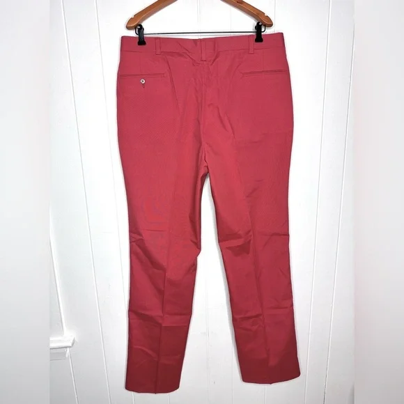 NEW Vintage Halrin Pants Un-hemmed - Solid Pink Retro Cotton Blend Slacks - Picture 11 of 12